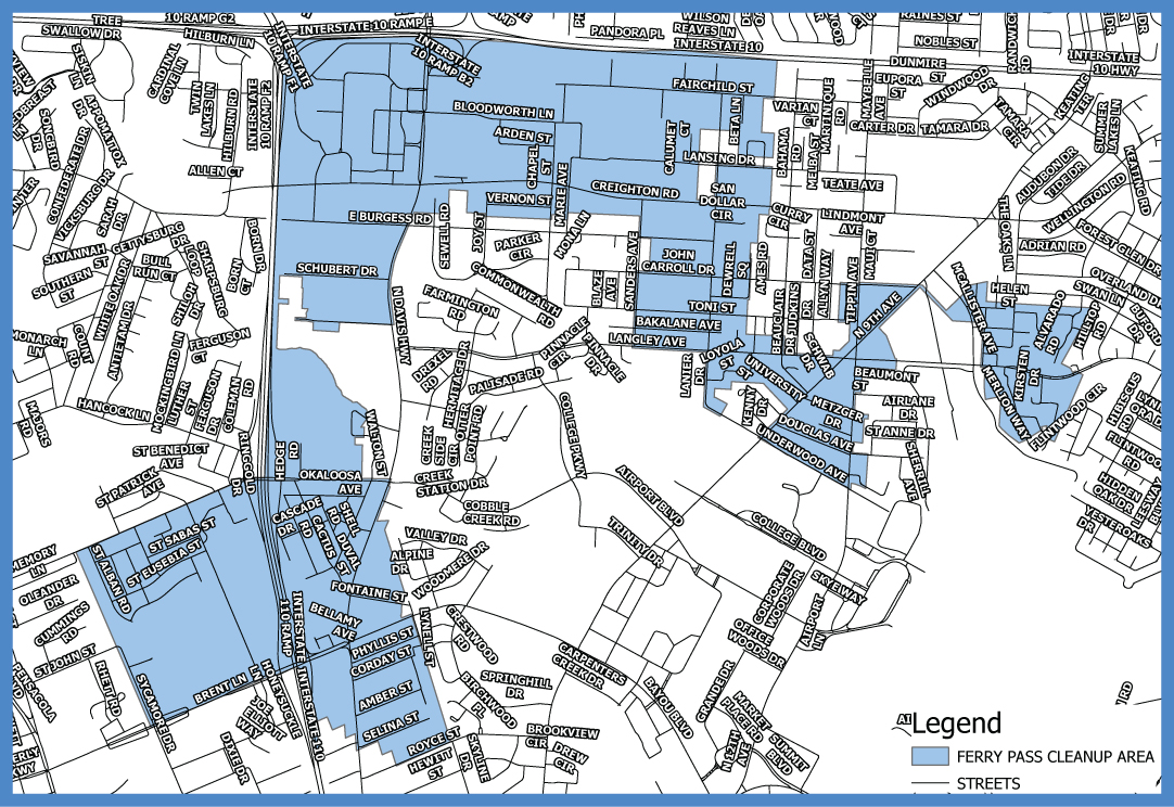 Ferry Pass Neighborhood Cleanup Map