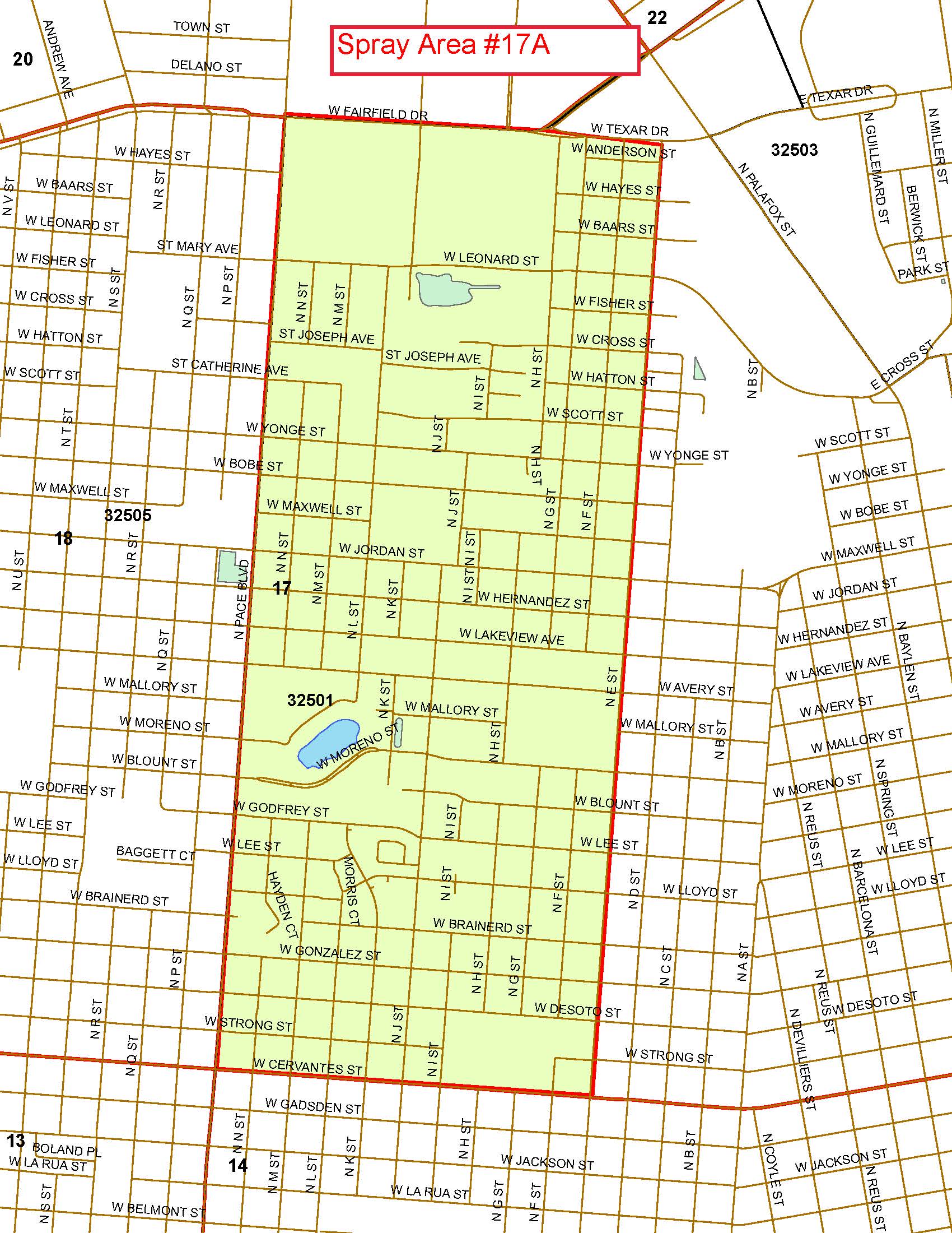 Spray Area 17A Map