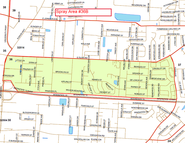 Spray area 36B map