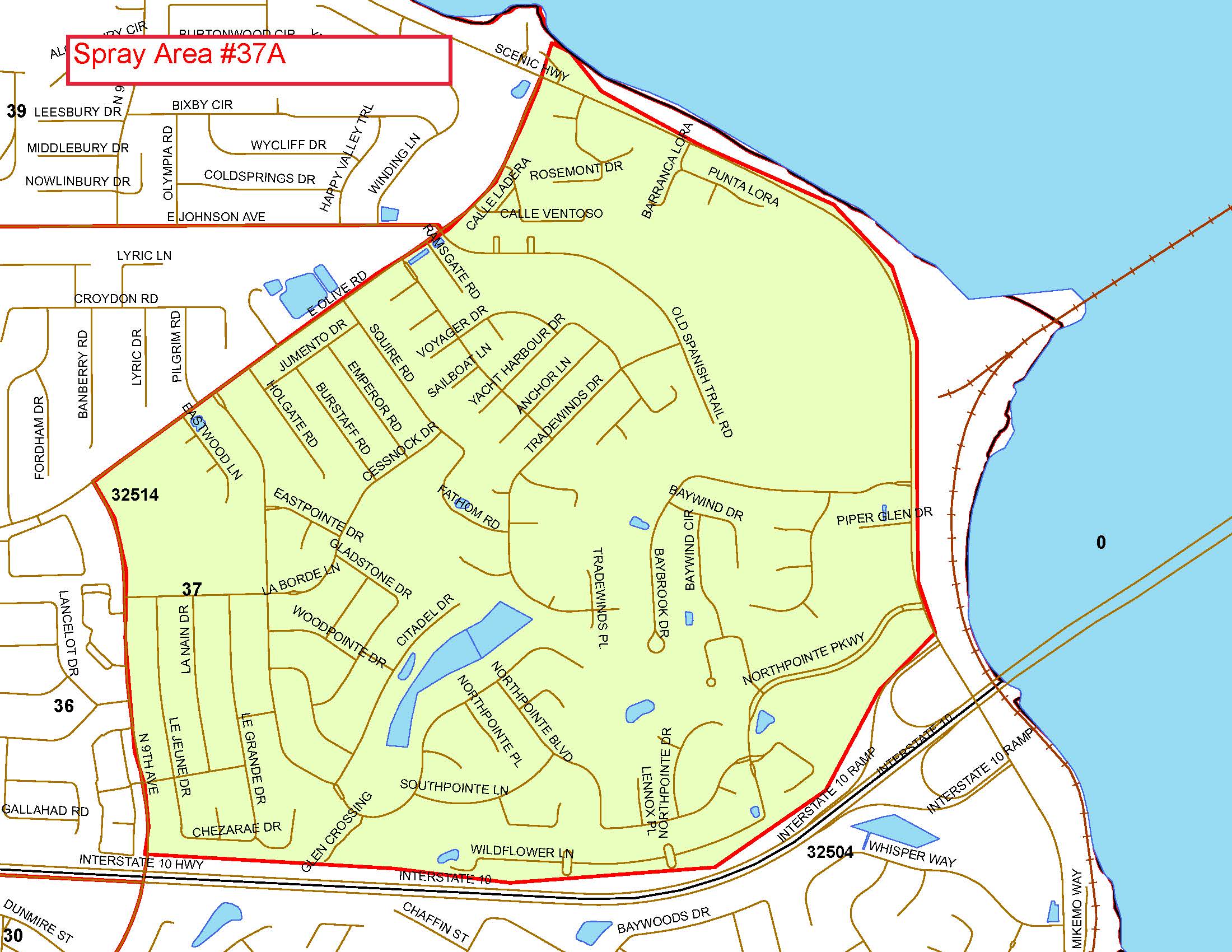 Spray Area 37A Map