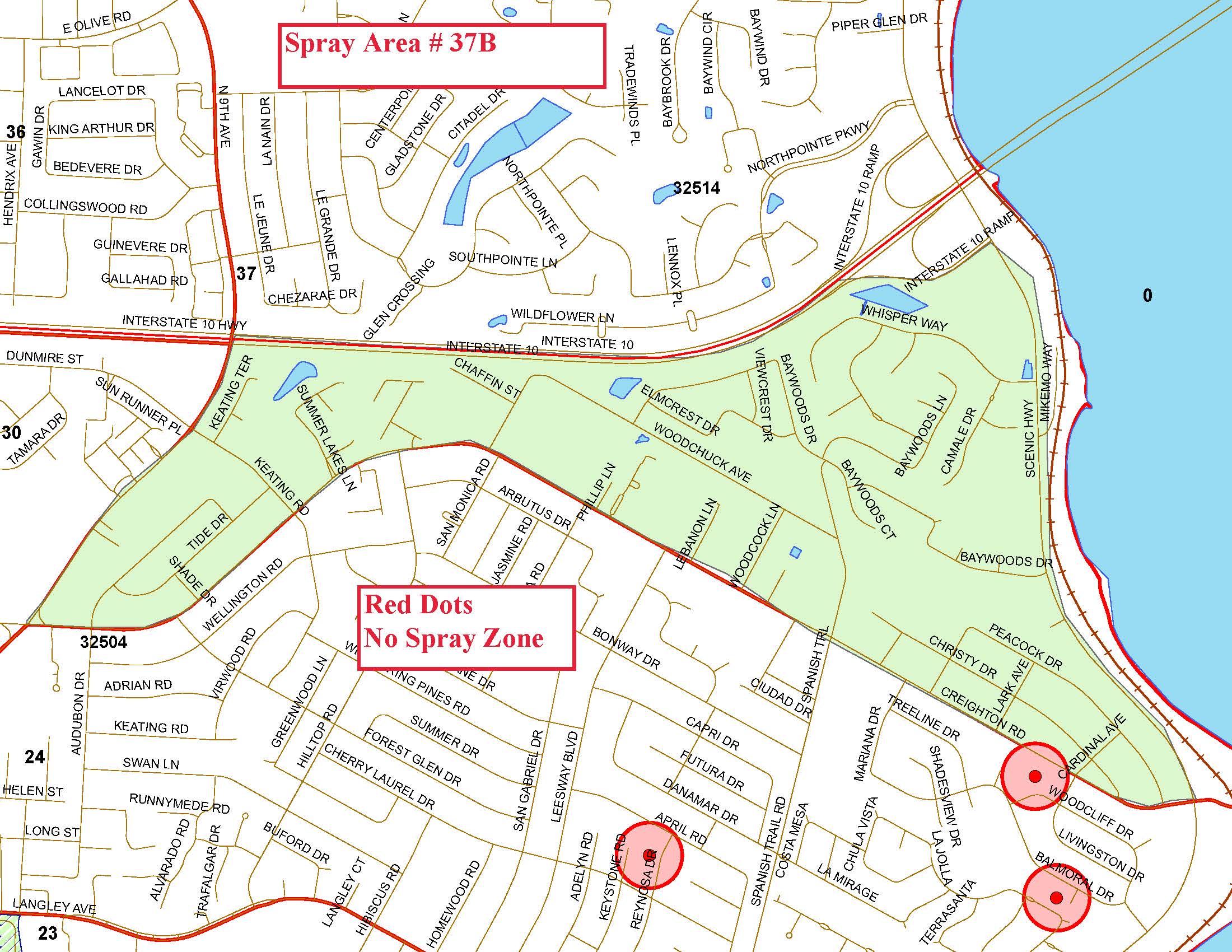 Spray Area 37B Map